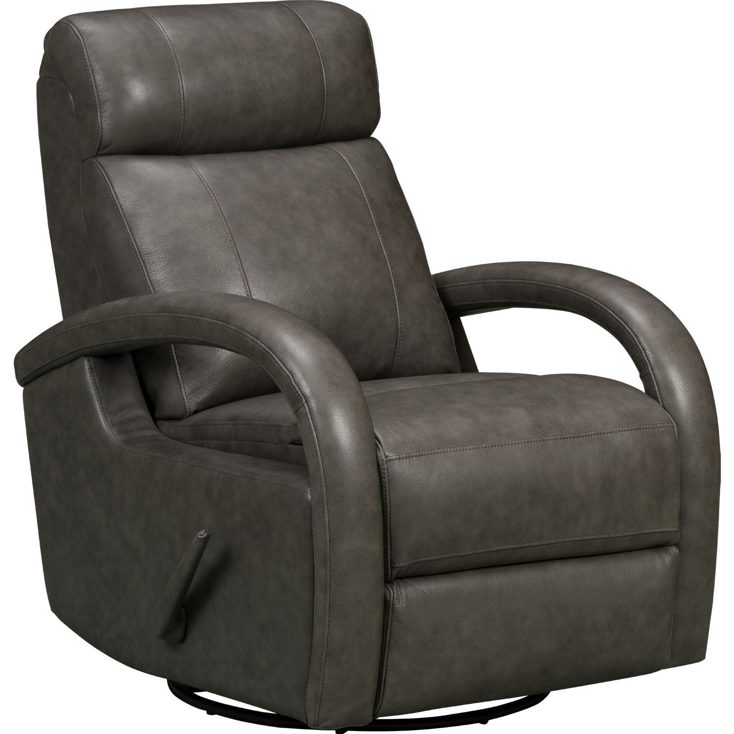 BarcaLounger 8 1365 3701 82 Harlee Swivel Glider Recliner in Troy Cream Top Grain Leather